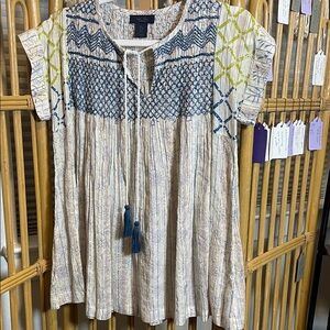 RACHEL Rachel Roy Multicolor Embroidered Top